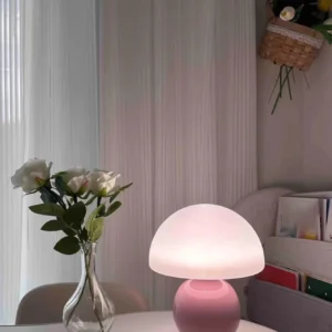 A pink/orange/red/white/beige USB socket decorative table lamp for room light decorative lamp, night light, desk light.