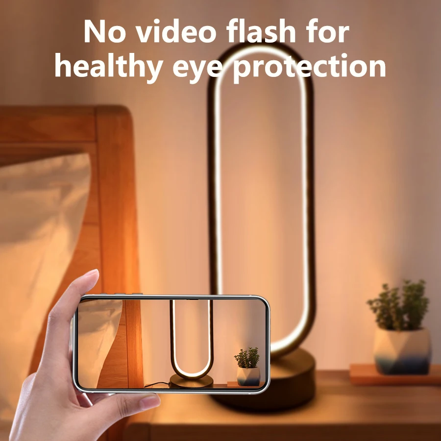 Bedroom Ring Night Lamp Living Room Three Color Dimmable Bed Lamp Led Night Lamp Ambient Light Desk Nightstand Table Accessories - Image 2