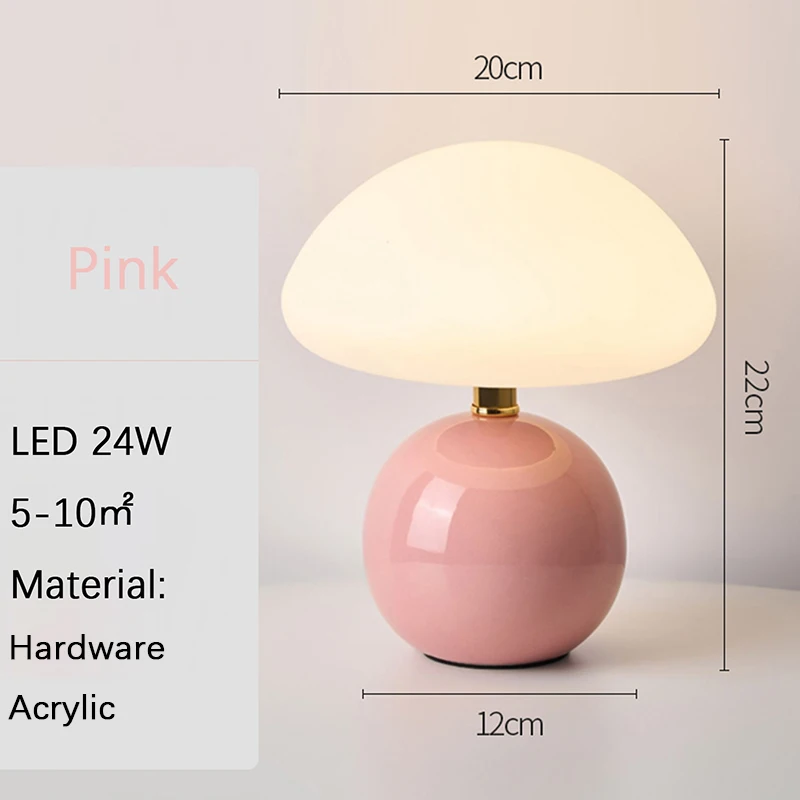 A pink/orange/red/white/beige USB socket decorative table lamp for room light decorative lamp, night light, desk light. - Image 9