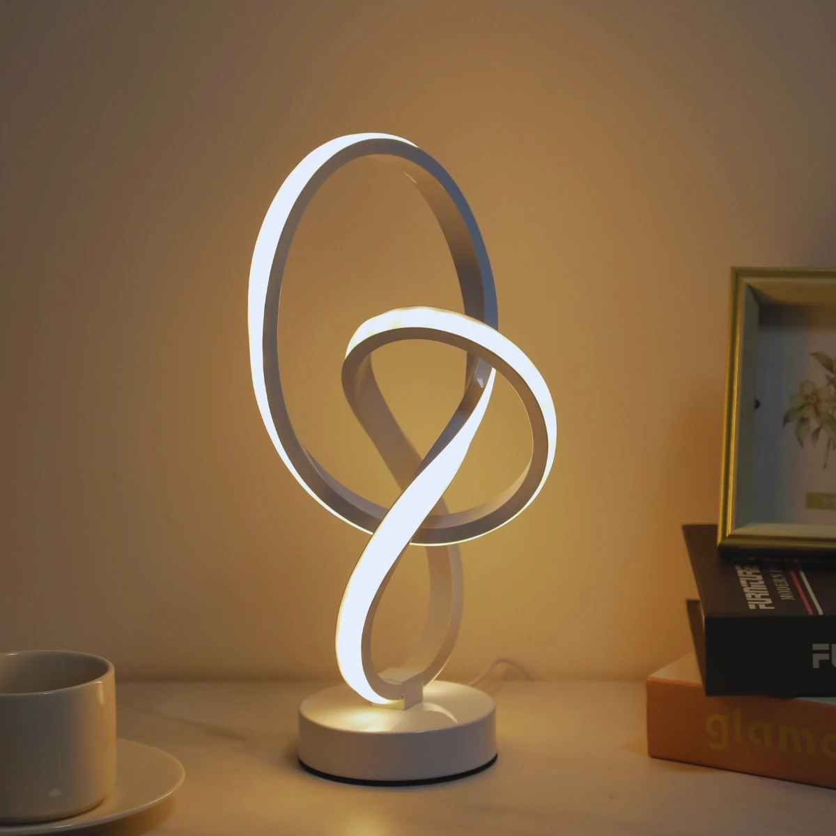 Simple and creative LED desk lamp with USB three color adjustable brightness, bedroom living room home, office decorative light - Image 8