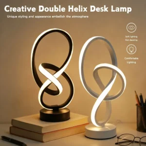 Simple and creative LED desk lamp with USB three color adjustable brightness, bedroom living room home, office decorative light
