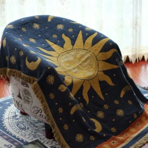 American Country Retro Jacquard Woven Blanket Sun Moon God Sofa Throw Dust-proof Cushion Carpet Cushion Textile Dropshipping