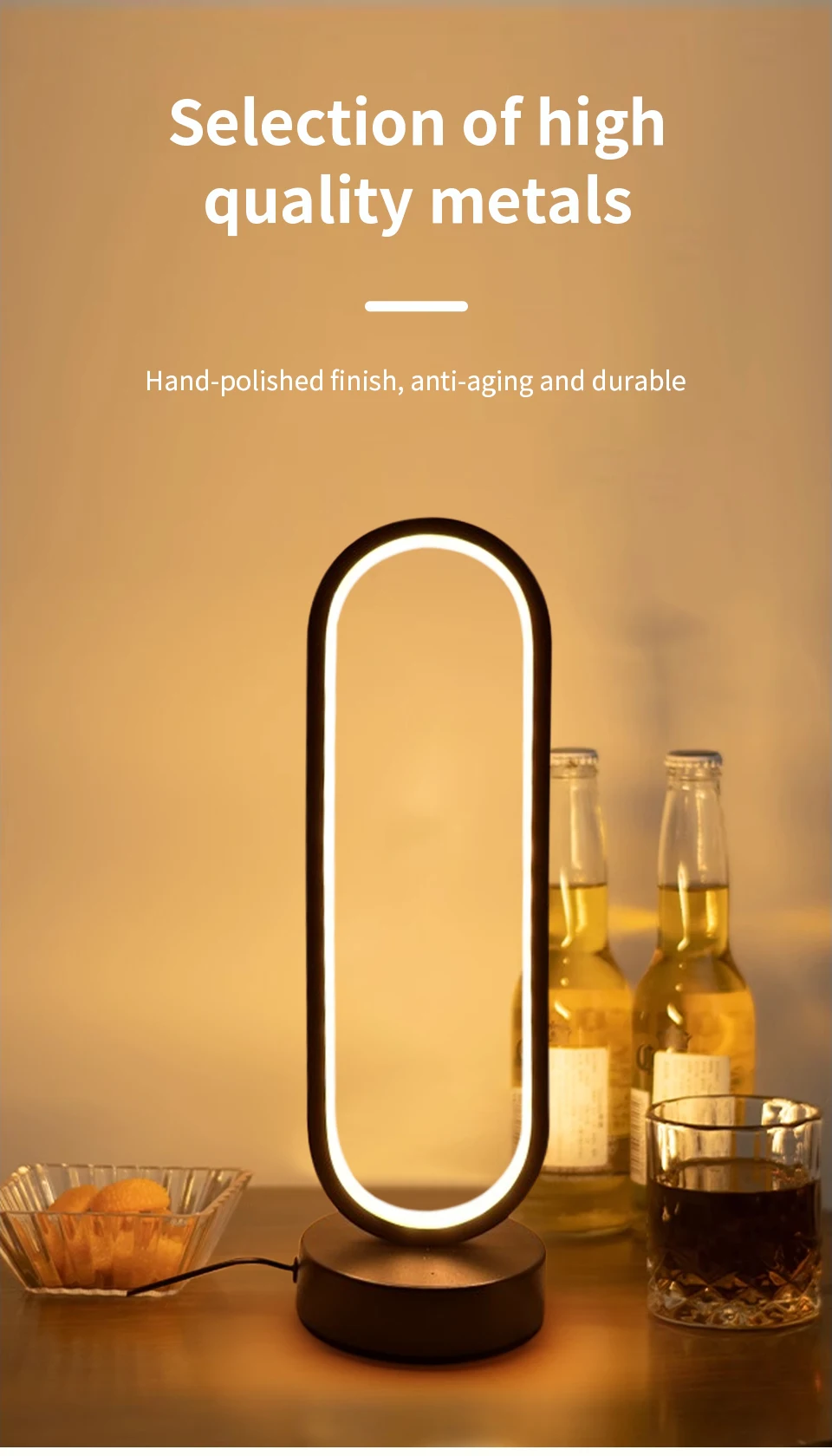 Bedroom Ring Night Lamp Living Room Three Color Dimmable Bed Lamp Led Night Lamp Ambient Light Desk Nightstand Table Accessories - Image 16