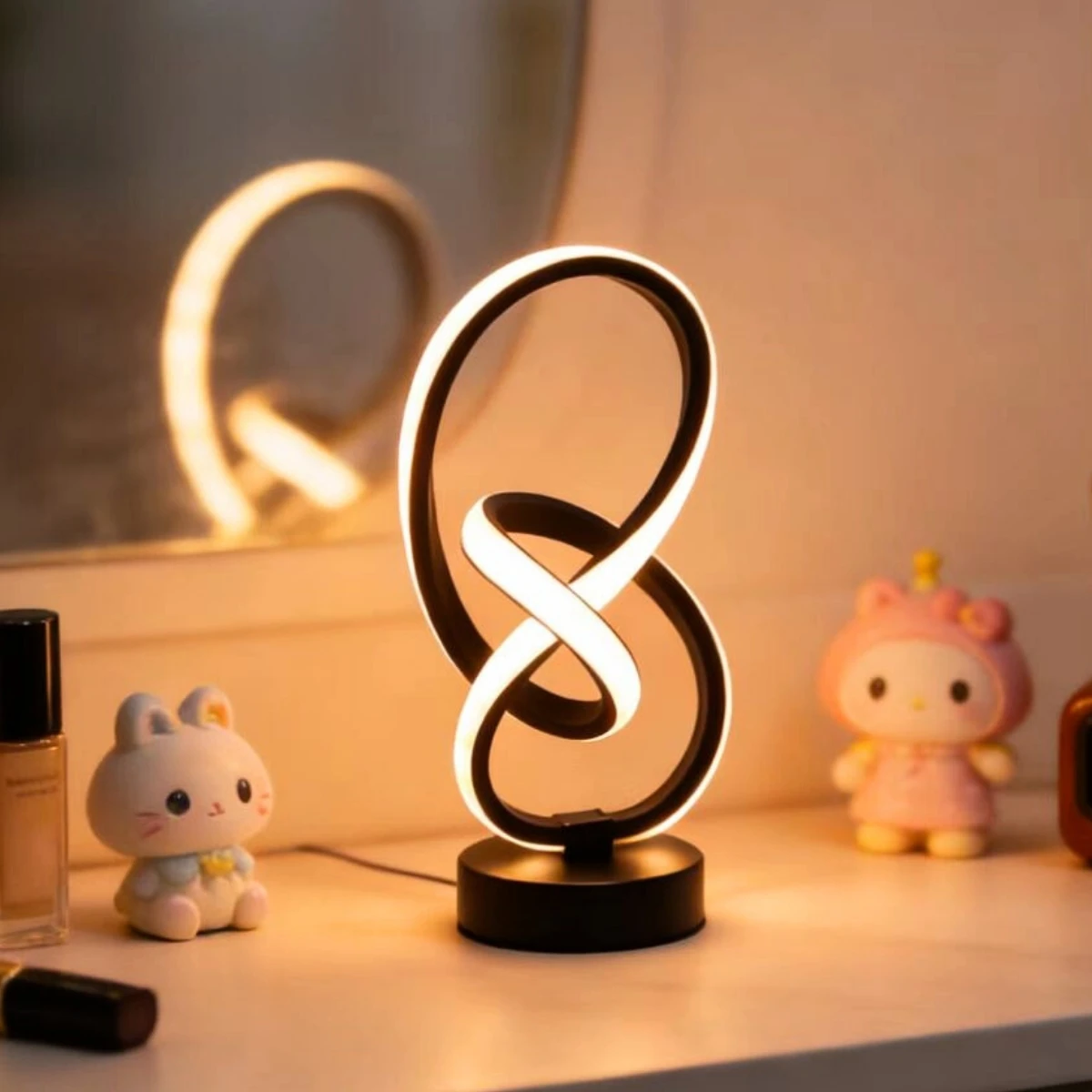 Simple and creative LED desk lamp with USB three color adjustable brightness, bedroom living room home, office decorative light - Image 4