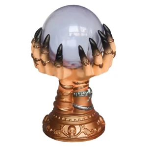 Glowing Deluxe Cellular Crystal Ball Luminous Magic Witch Hand Electrostatic Plasma Light Serve Skull Finger Halloween Decor